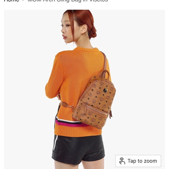 MCM Cognac Visetos Backpack - Picture 1 of 1
